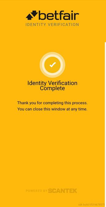 betfair verification